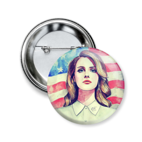Значок 50мм Lana Del Rey America
