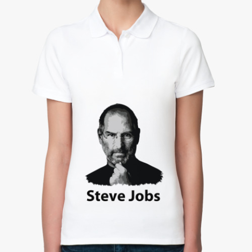 Женская рубашка поло (печать) Steve Job