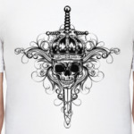 skull in crown and sword