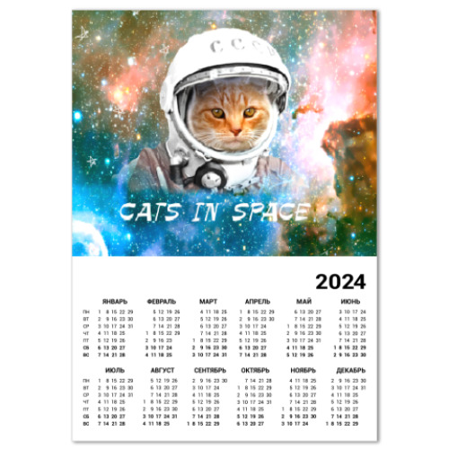 Календарь котейка космонавт