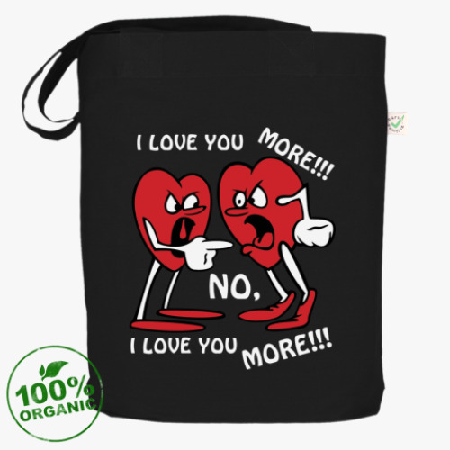 Сумка шоппер I love you more!