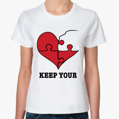 Классическая футболка Парная футболка для влюблённых