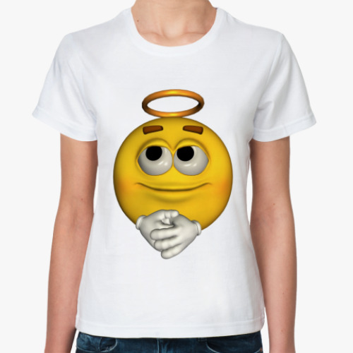 Классическая футболка  Смайл-ангел