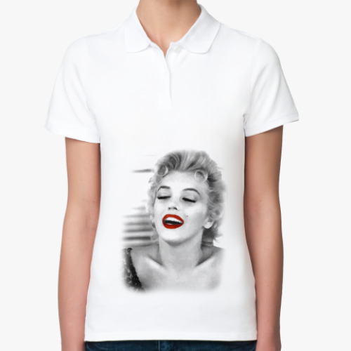 Женская рубашка поло (печать) Marilyn Monroe