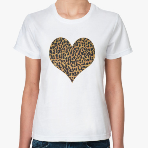 Классическая футболка LEOPARD HEART