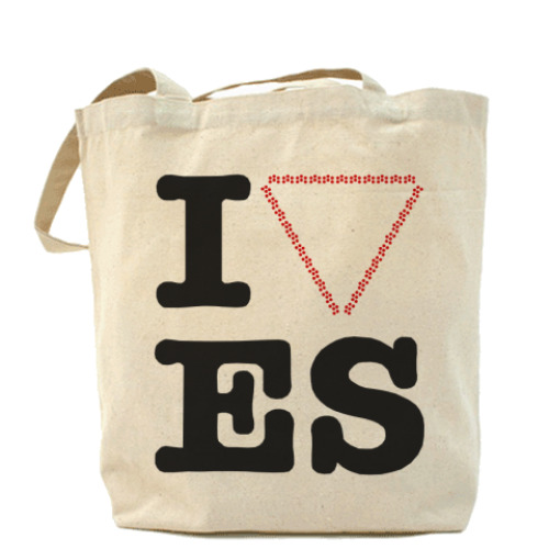 Сумка шоппер Холщовая сумка I love ES