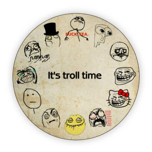Костер (подставка под кружку) Trollface