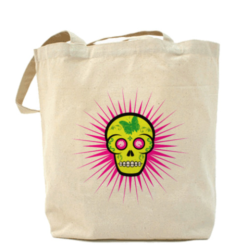 Сумка шоппер Green Skull Холщовая сумка