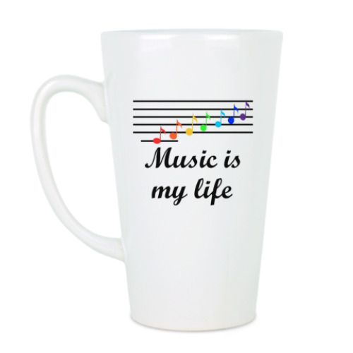 Чашка Латте 'Music'