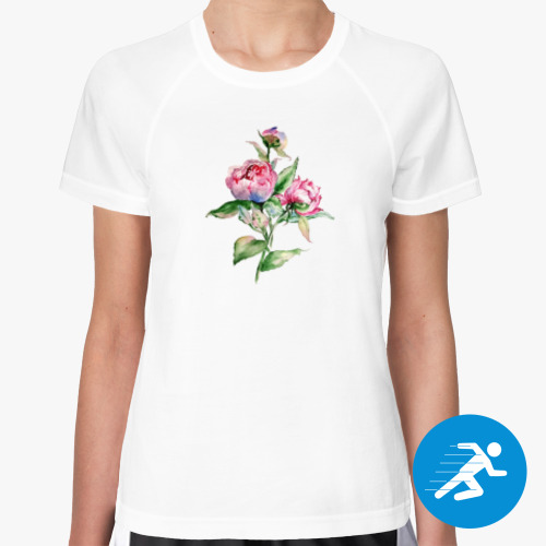 Женская спортивная футболка Розы