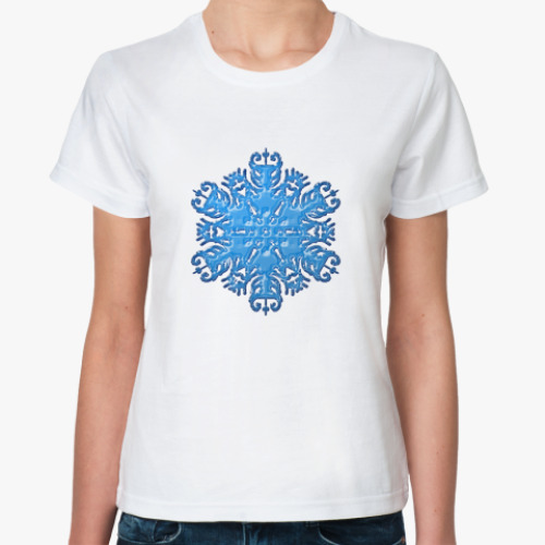 Классическая футболка  Снежинка