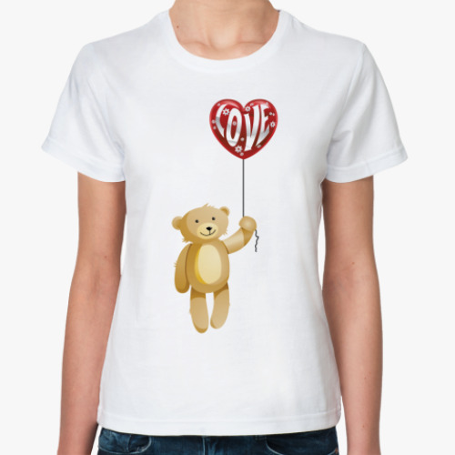 Классическая футболка Медведь с сердечком