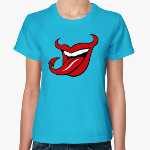 Женская футболка Язык дьявола