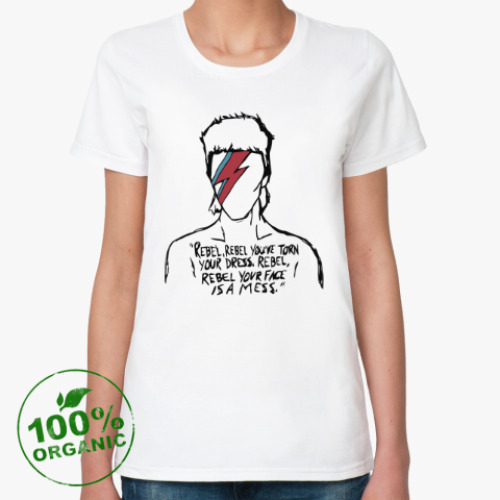 Женская футболка из органик-хлопка Дэвид Боуи ( David Bowie)