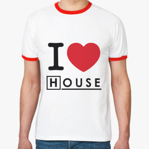 Футболка Ringer-T I heart House