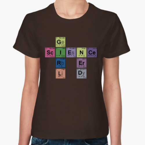 Женская футболка Science Girl Nerd