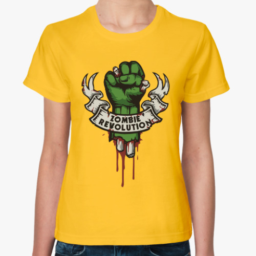 Женская футболка Революция Зомби