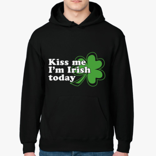 Толстовка худи 'Kiss me, today Patrick day'