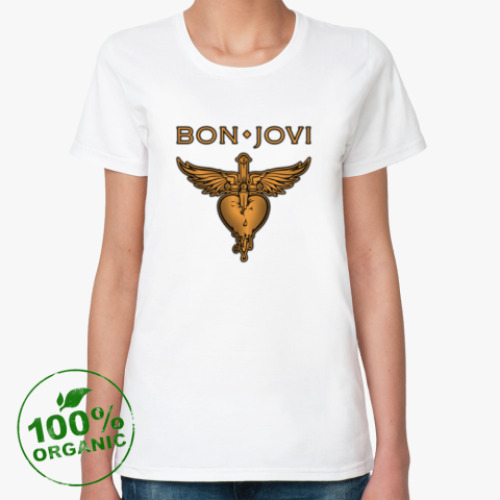 Женская футболка из органик-хлопка Bon Jovi
