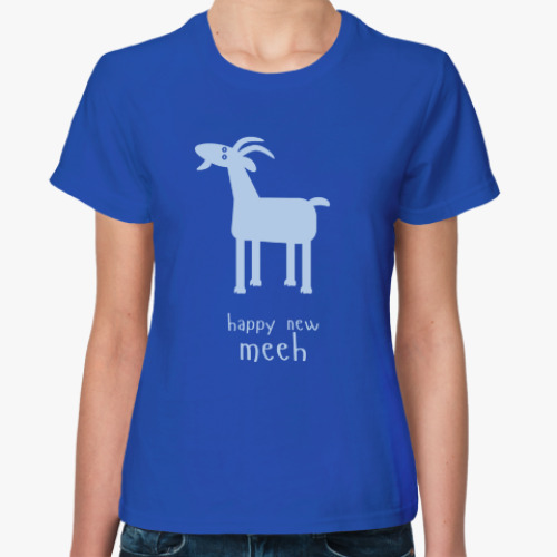 Женская футболка Синяя Коза