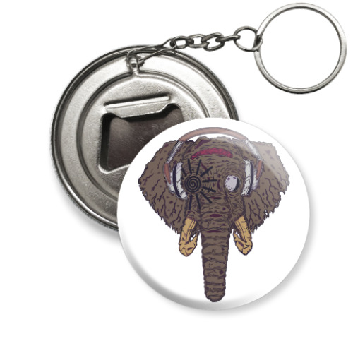 Брелок-открывашка Слон в наушниках
