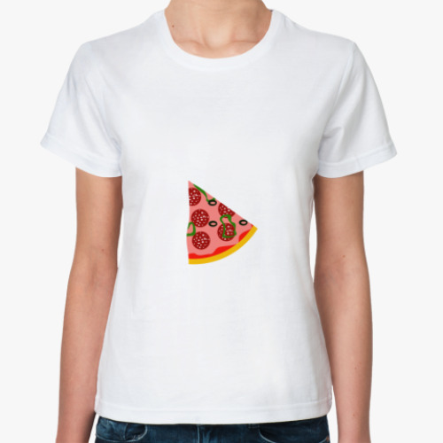Классическая футболка  Кусочек пиццы
