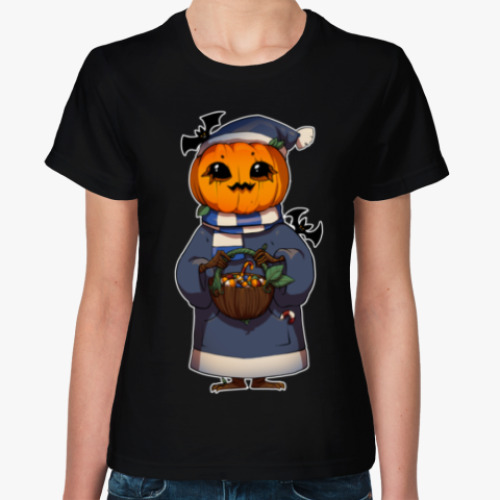 Женская футболка Маленький гость Хэллоуина