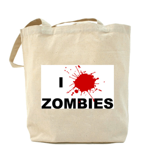 Сумка шоппер I love Zombies