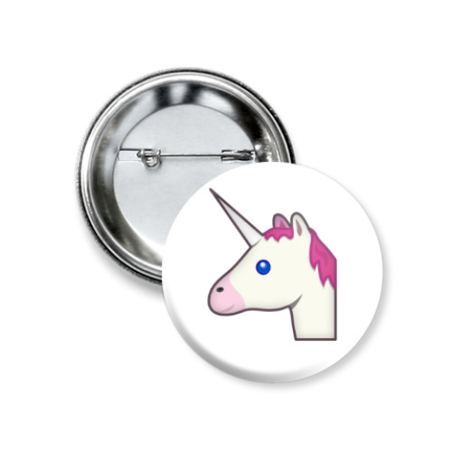 Значок 37мм Emoji Unicorn
