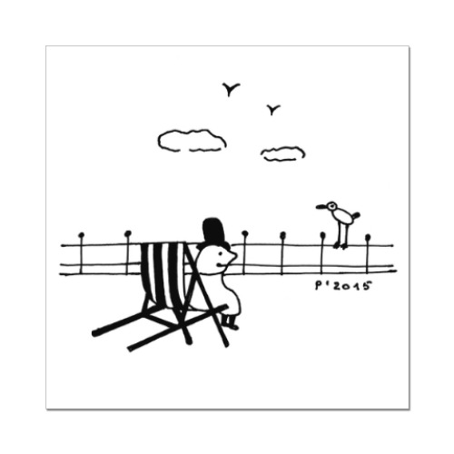 Наклейка (стикер) У моря/ Seaside