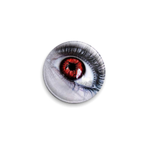 Значок 25мм  'Красный глаз'