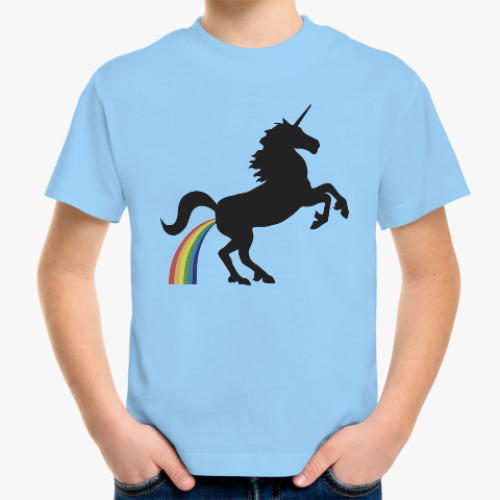 Детская футболка Единорог и радуга