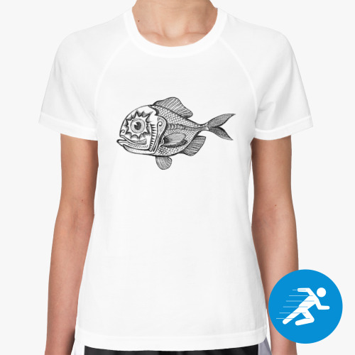 Женская спортивная футболка Чудо рыба
