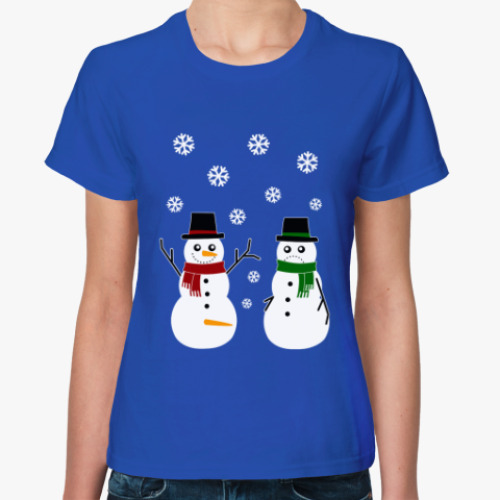 Женская футболка Happy Snowman