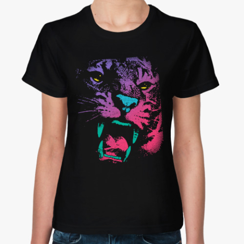 Женская футболка Абстрактный Тигр
