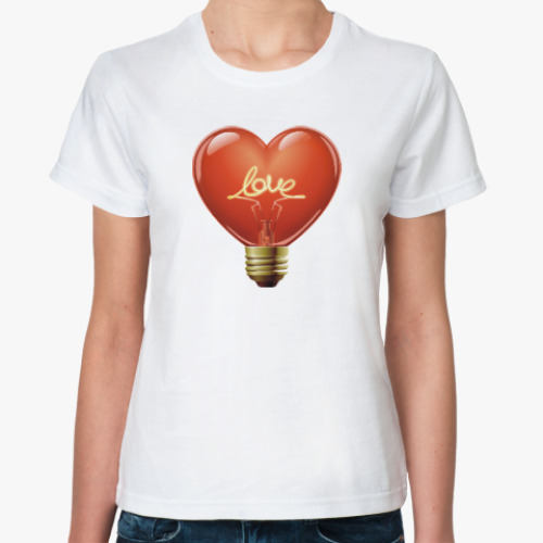 Классическая футболка сердце любовь дружба для двоих