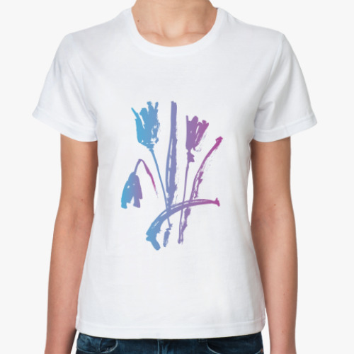 Классическая футболка  'Три цветка'