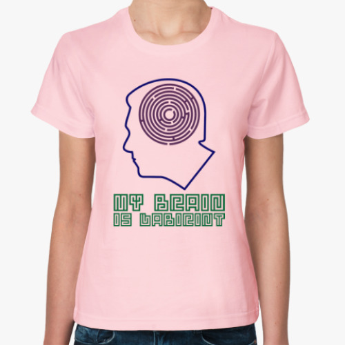 Женская футболка Мой мозг - лабиринт