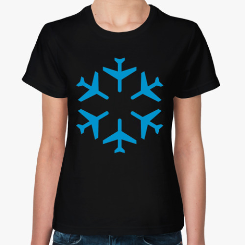 Женская футболка Снежинка