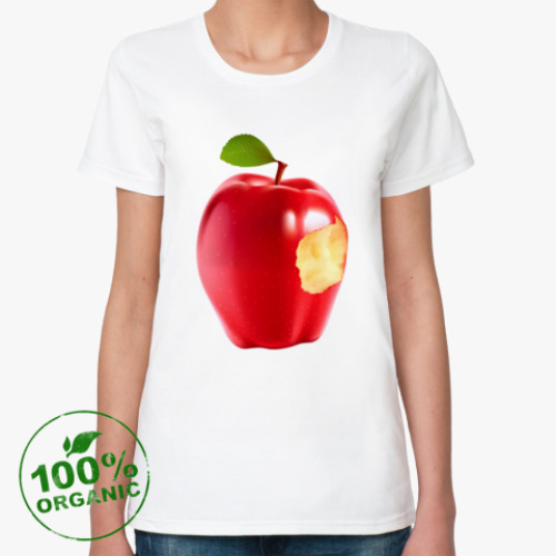 Женская футболка из органик-хлопка В яблочко!