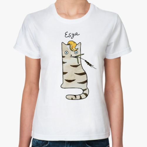 Классическая футболка Русский кот Есенин