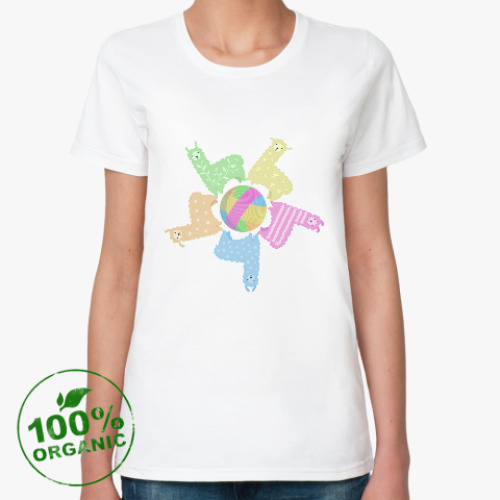 Женская футболка из органик-хлопка Ламы