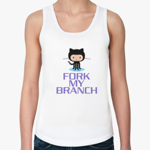 Женская майка Git: Fork My Branch