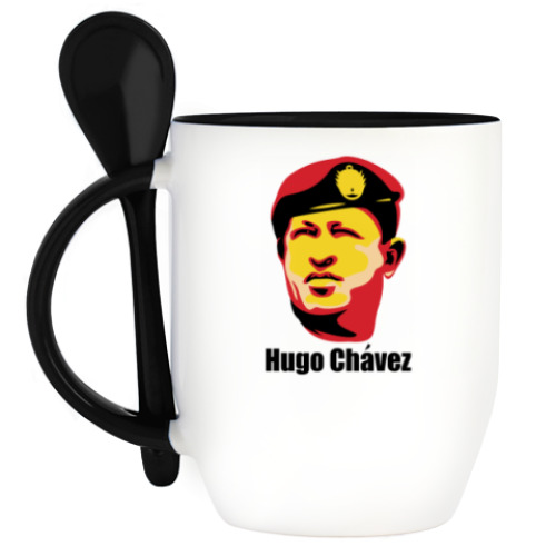 Кружка с ложкой Уго Чавес