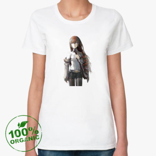 Женская футболка из органик-хлопка Steins;Gate - Kurisu Makise