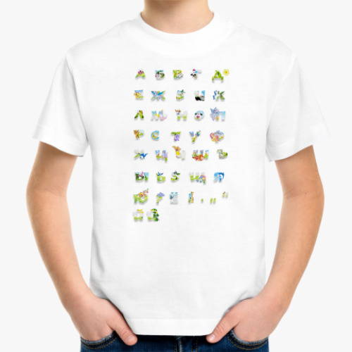 Детская футболка алфавит