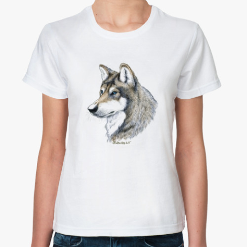 Классическая футболка 'Лесной волк'