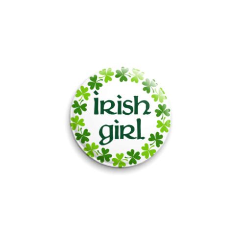 Значок 25мм Irish girl