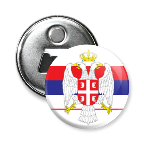 Магнит-открывашка Флаг Сербии