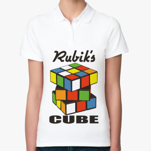 Женская рубашка поло (печать) Кубик Рубика | Rubiks Cube